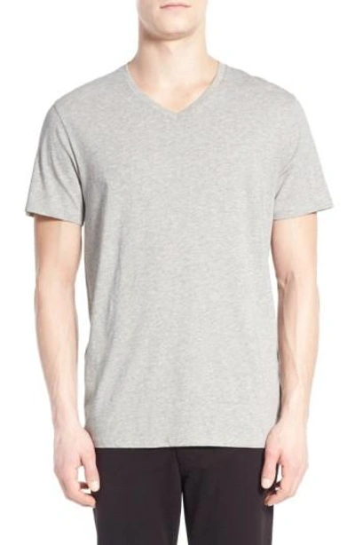 Vince Short-sleeve V-neck Jersey T-shirt, Gray In Steel