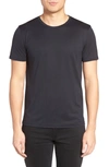 Theory Silk & Cotton Crewneck T-shirt In Black
