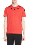 Givenchy Cuban-fit Star-appliqu&eacute; T-shirt, Red In 600 Red