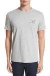 Moncler Double Logo Plaque T-shirt In Light Grey