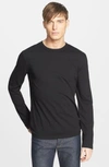 James Perse Dry Touch Crew Neck Top In Black