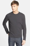 James Perse Long Sleeve Crewneck T-shirt In Gray