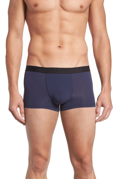 Hanro Micro Touch Boxer Briefs In Midnight Navy