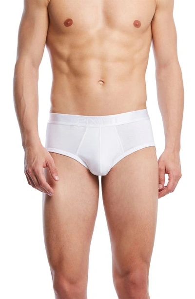 2(x)ist Pima Contour Stretch Briefs In White