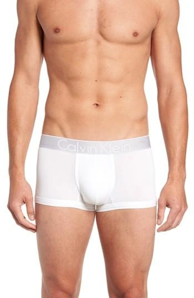 Calvin Klein Customized Stretch Low Rise Trunks In White