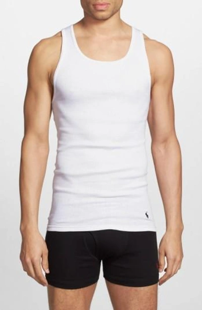 Polo Ralph Lauren Men's Cotton Classic Undershirt Tank Top 3-pk In White