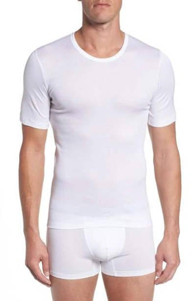 Hanro Cotton Pure Fitted Cotton Crew Neck T-shirt In Multi
