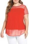VINCE CAMUTO MIXED MEDIA TOP,9237673