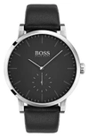 HUGO BOSS ESSENCE LEATHER STRAP WATCH, 42MM,1513500