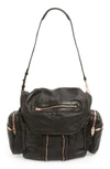 ALEXANDER WANG 'MARTI - ROSE GOLD' LEATHER BACKPACK - BLACK,204082