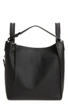 Allsaints Small Kita Convertible Leather Backpack In Black