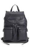 Longchamp 3d Leather Backpack In Midnight Blue