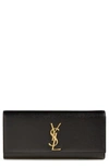 SAINT LAURENT 'MONOGRAM' LEATHER CLUTCH,326079BOW0J