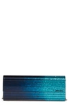 Jimmy Choo Sweetie Glitter Acrylic Clutch In Peacock/navy