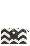 GUCCI GG MARMONT MATELASSE LEATHER CLUTCH - WHITE,448450DRWRT