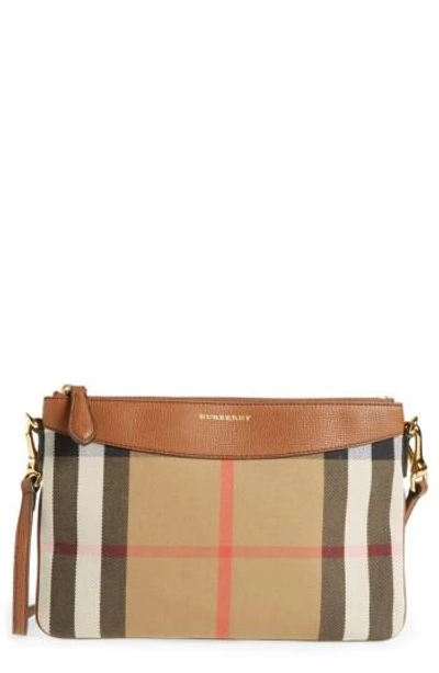 Burberry 'peyton - House Check' Crossbody Bag - Beige In Tan