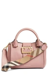 Burberry Small Buckle Leather Satchel - Pink In Dusty Pink/gold