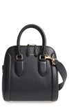 Alexander Mcqueen Medium Heroine Leather Satchel - Black In Black