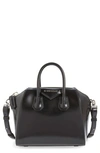 Givenchy Mini Antigona Box Leather Satchel In Black