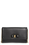 FERRAGAMO MINI VARA LEATHER CROSSBODY BAG,0675575