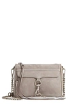 Rebecca Minkoff Mini Mac Nubuck Convertible Crossbody Bag - Grey In Grey