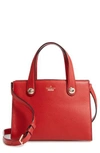 KATE SPADE STEWART STREET - LITTLE JOY LEATHER SATCHEL - RED,PXRU8137