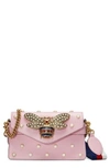 Gucci Mini Broadway Leather Shoulder Bag In Sugar Pink