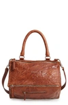 GIVENCHY 'MEDIUM PEPE PANDORA' LEATHER SATCHEL - BROWN,BB05250004