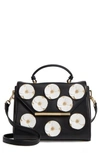 TED BAKER DAISII APPLIQUE FAUX LEATHER TOP HANDLE SATCHEL - BLACK,XA7W-XB84-DAISII