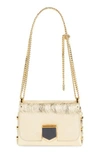 JIMMY CHOO 'LOCKETT PETITE' METALLIC LEATHER SHOULDER BAG - METALLIC,LOCKETT PETITE ETZ