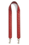 VALENTINO GARAVANI ROCKSTUD GUITAR BAG STRAP - RED,MW0P0P37NAP