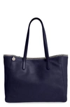 STELLA MCCARTNEY 'FALABELLA - SHAGGY DEER' FAUX LEATHER TOTE - BLUE,422362W9132