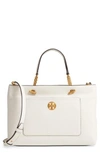 TORY BURCH CHELSEA LEATHER SATCHEL - IVORY,41526