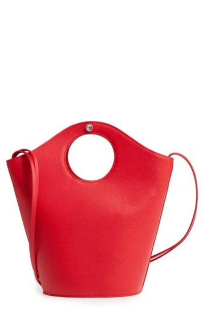 Elizabeth And James Small Market Leather Shopper - Red In Red/silver