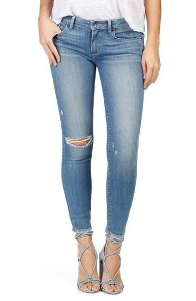Paige Verdugo Skinny Ankle Jeans In Brantley Destructed