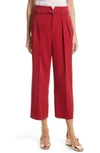 RED VALENTINO STRETCH CROP PANTS,NR3RB0V02EU