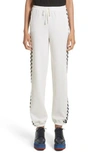 STELLA MCCARTNEY CHECK STRIPE WOOL JOGGERS,474648S1804