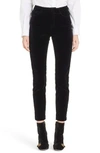 DOLCE & GABBANA VELVET CROP PANTS,FTAQ1TFUWBN