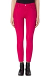 J Brand Alana Coated High-rise Cropped Skinny Jeans/dizzy Pink In Coated Dizzy Pink