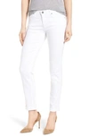 Ag Prima Sateen Mid-rise Cigarette Pants In White