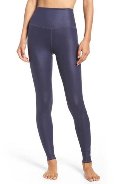 Alo Yoga Airbrush High-waist Sport Leggings, Rich Navy Glossy