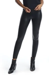 Commando Perfect Control Faux Leather Leggings In Black