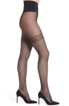 Commando Open Air High Waist Fishnet Tights In Black