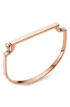 Monica Vinader Engravable Signature Thin Bangle In Rose Gold