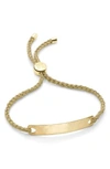 Monica Vinader Engravable Havana Friendship Bracelet In Yellow Gold/ Gold