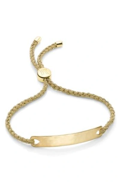 Monica Vinader Engravable Havana Friendship Bracelet In Yellow Gold/ Gold
