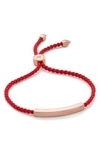 MONICA VINADER LINEAR BAR FRIENDSHIP BRACELET,SS-BM-LNBA-BPK