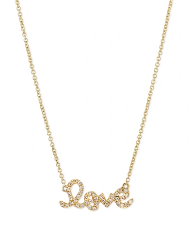 Sydney Evan Love 14-karat Gold Diamond Necklace In White Gold