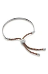 Monica Vinader Engravable Petite Fiji Friendship Bracelet In Silver