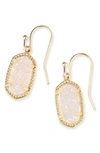 Kendra Scott Lee Small Drop Earrings In Iridescent Drusy/ Gold